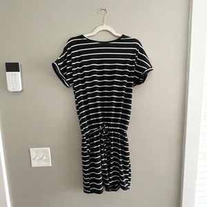 Black and White Striped Jumpsuit